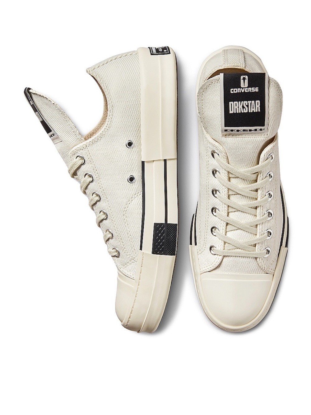 DRKSHDW BY RICK OWENS x Converse DRKSTAR OX in Lily White
